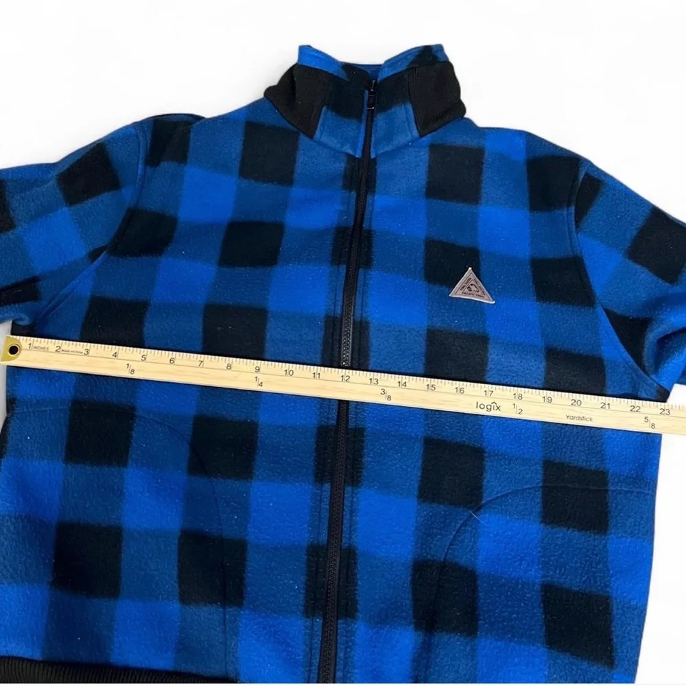 Pacific Trail Blue and Black Fleece zip up Jacket‎ Sz Medium